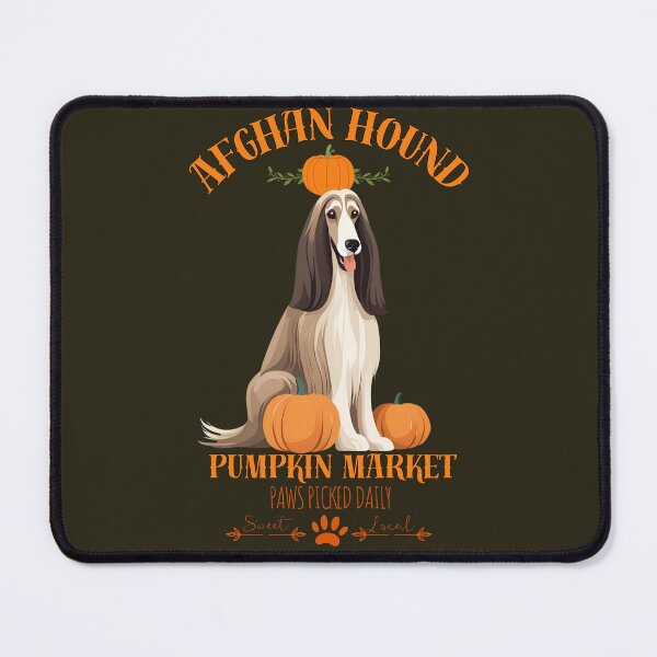 Item preview,  Pumpkin Market:afghan hound  with Pumpkins and Seasonal Text designed and sold by GoodyPaws.