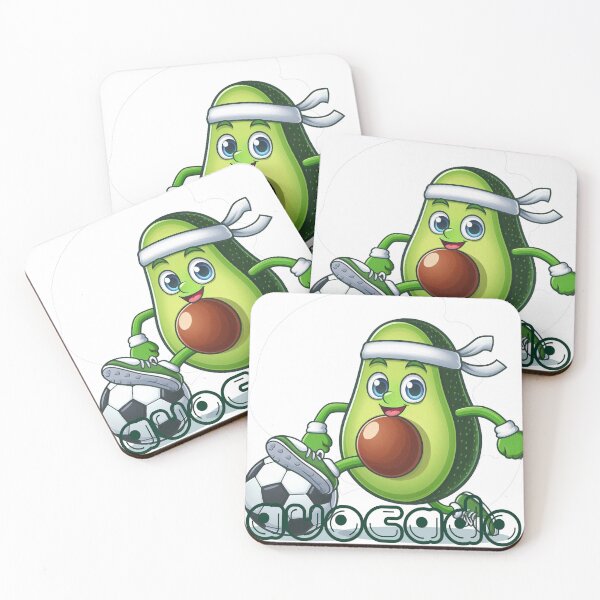 Item preview, Avocado playing football designed and sold by MochimCafe.