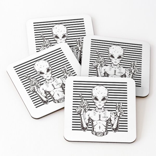 Item preview, Bad Alien two fingers up designed and sold by YQvibe Studio.