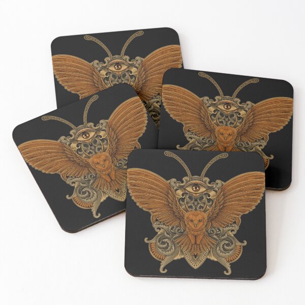 Item preview, Owl and Butterfly Artwork designed and sold by WOLForDEER.