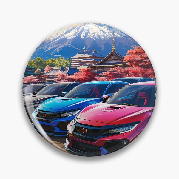 Item preview, Japanese Hot Hatches with a View of Mount Fuji designed and sold by RevUpDesign.