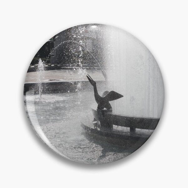 Item preview, Lively Pelican Fountain Silhouetted in the Sunshine in Plovdiv Bulgaria designed and sold by Georgia Mizuleva.