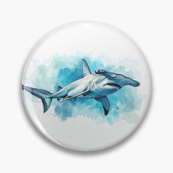 Item preview, Hammerhead shark, watercolor designed and sold by ARTelierDigital.