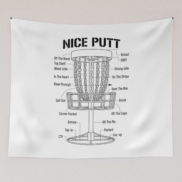 Item preview, Disc Golf Basket Nice Putt Funny Putting Jargon Diagram designed and sold by GrandeDuc.