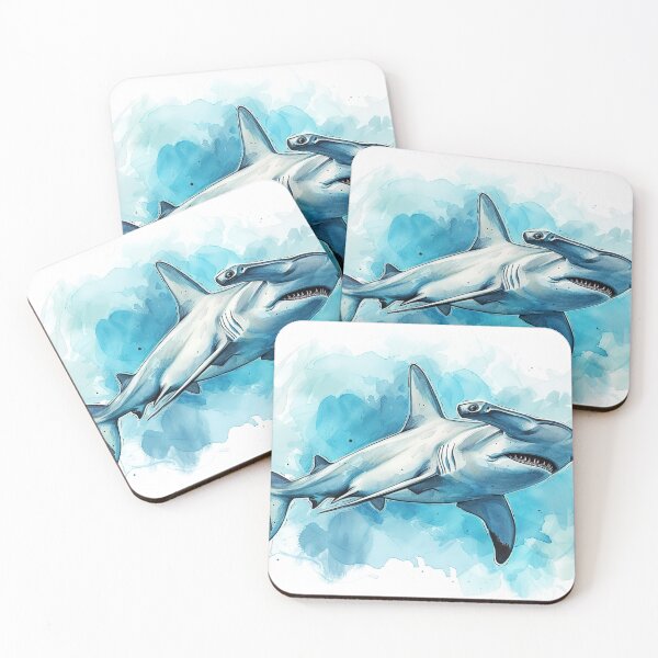 Item preview, Hammerhead shark, watercolor designed and sold by ARTelierDigital.