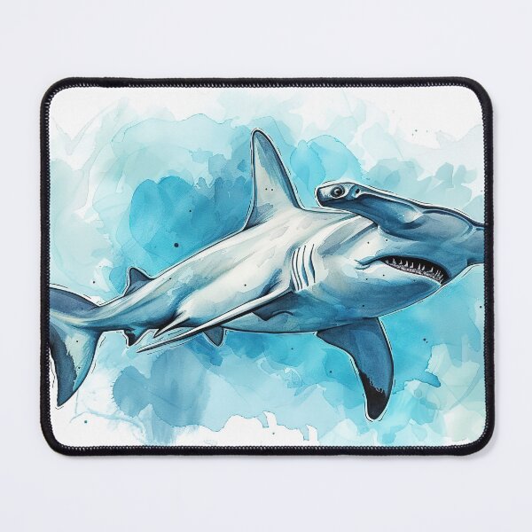Item preview, Hammerhead shark, watercolor designed and sold by ARTelierDigital.