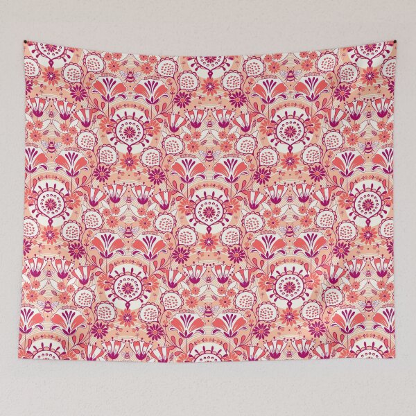 Item preview, Abeja entre flores, estilo folk, versión coral designed and sold by Alex Blud.