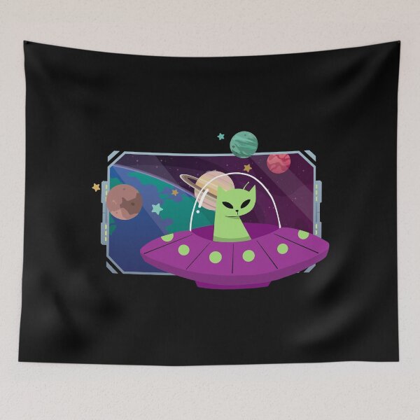 Item preview, Alien cat in space designed and sold by YQvibe Studio.
