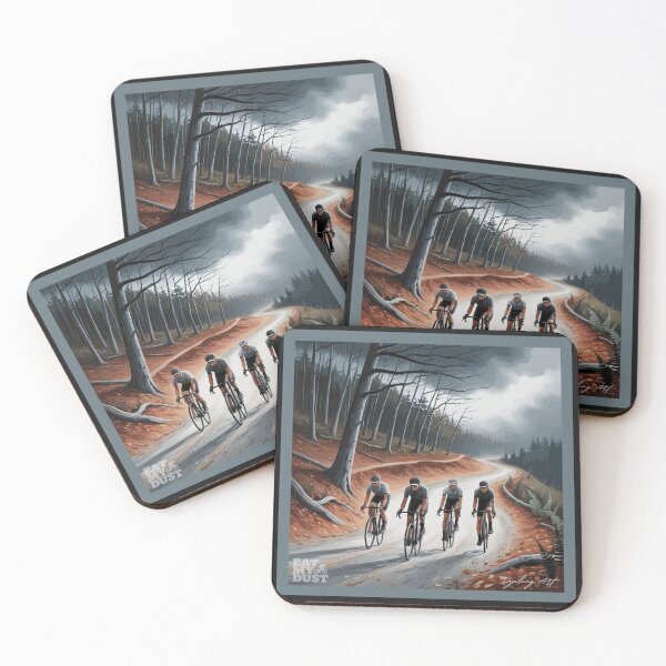 Item preview, Cycling Art - Moody Skies, Happy Gravel Cyclists - Eat My Dust designed and sold by EatMyDust-Bike.