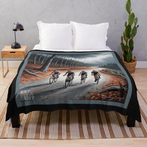 Item preview, Cycling Art - Moody Skies, Happy Gravel Cyclists - Eat My Dust designed and sold by EatMyDust-Bike.