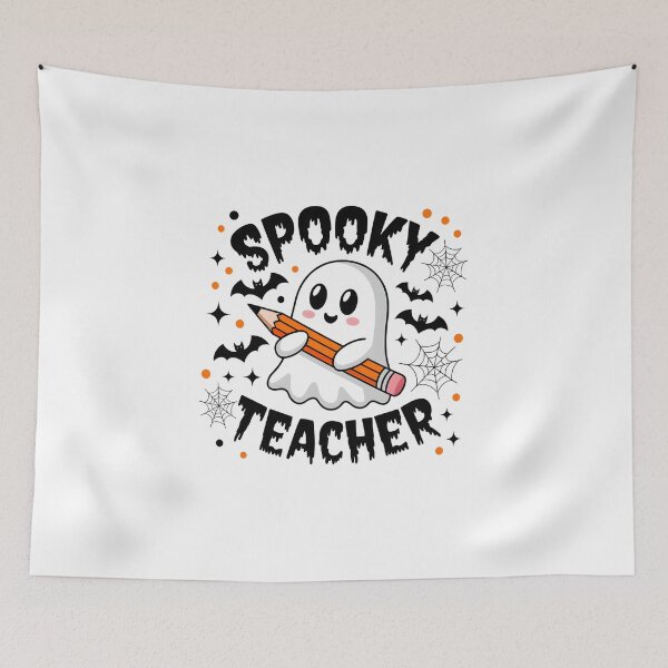 Item preview, Spooky Teacher Ghost with Pencil - Cute Halloween Design designed and sold by Sonchai Paladsai.