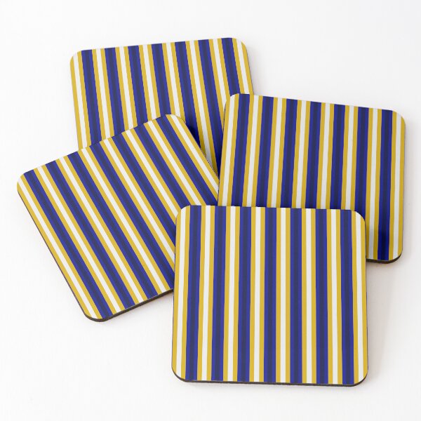 Item preview, Geometric Navy And Gold Colorful Vertical Stripes designed and sold by Triplicate Limited.