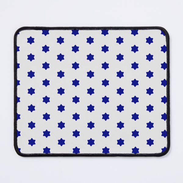 Item preview, Geometric Navy And Gold Phthalo Blue Six Pointed Stars On Bright Gray designed and sold by Triplicate Limited.