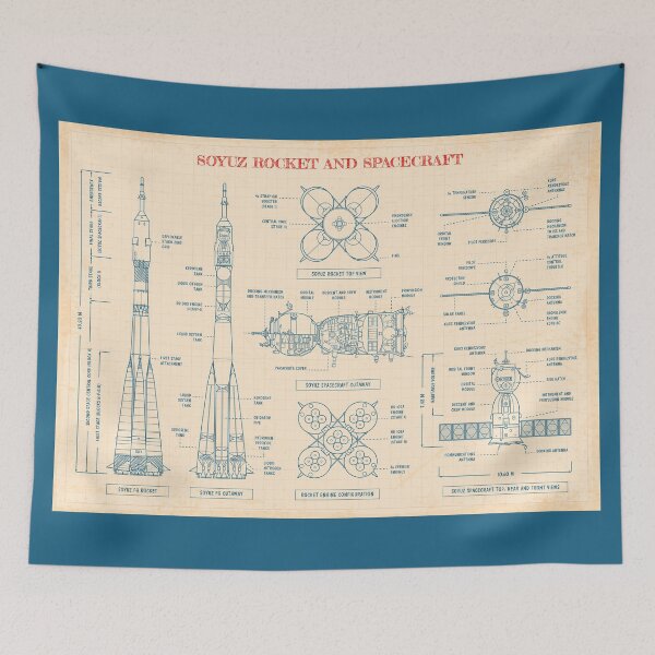 Item preview, Soyuz Rocket and Spacecraft (Old Paper) designed and sold by BGALAXY.