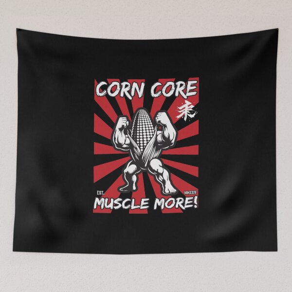 Item preview, orn Core - Funny Corn Cob Bodybuilder Design designed and sold by RetroMaritalArt.