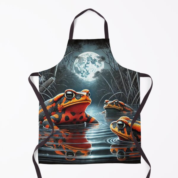 Item preview, Moonlit Swamp: Fire Toads in Night Waters designed and sold by NocturnalNook.