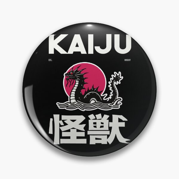 Item preview, Kaiju Sea Serpent - Cool Kanji Design for Monster Movie and Japan Fans designed and sold by RetroMaritalArt.
