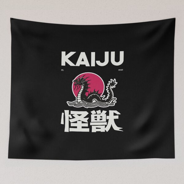 Item preview, Kaiju Sea Serpent - Cool Kanji Design for Monster Movie and Japan Fans designed and sold by RetroMaritalArt.