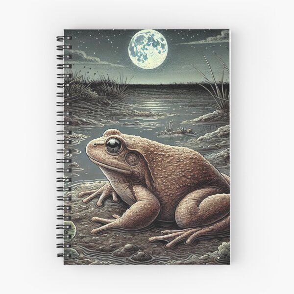 Item preview, Wild Chubby Brown Toad resting in the moonlight designed and sold by NocturnalNook.