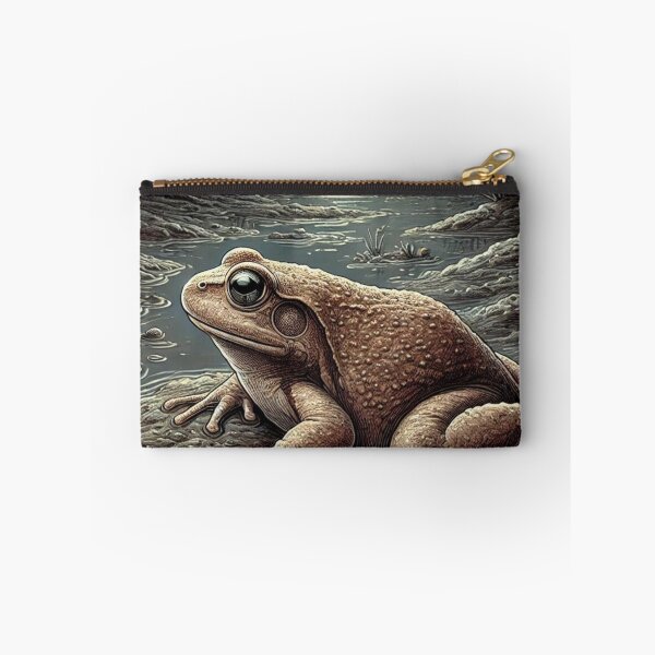 Item preview, Wild Chubby Brown Toad resting in the moonlight designed and sold by NocturnalNook.