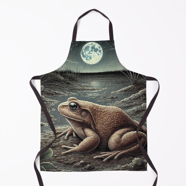 Item preview, Wild Chubby Brown Toad resting in the moonlight designed and sold by NocturnalNook.