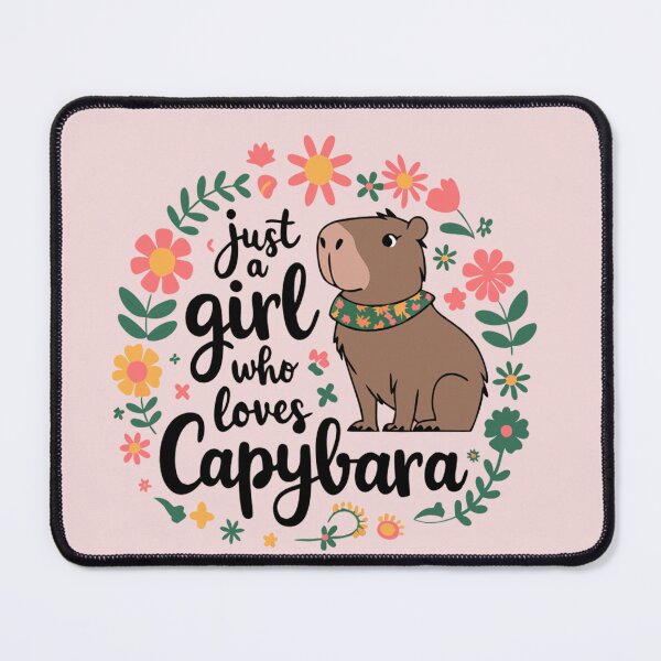 Item preview, Just a girl who loves capybaras designed and sold by Theinspira1.