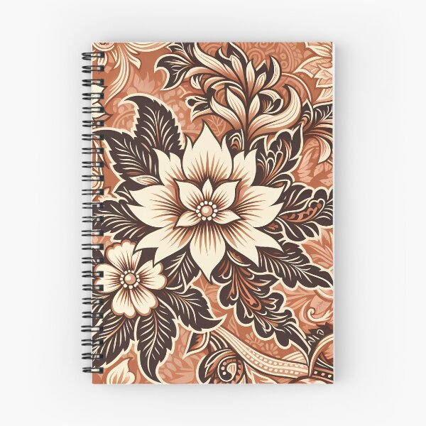 Item preview, Traditional Batik Brown Floral Pattern Malaysia Indonesia designed and sold by artColourized.