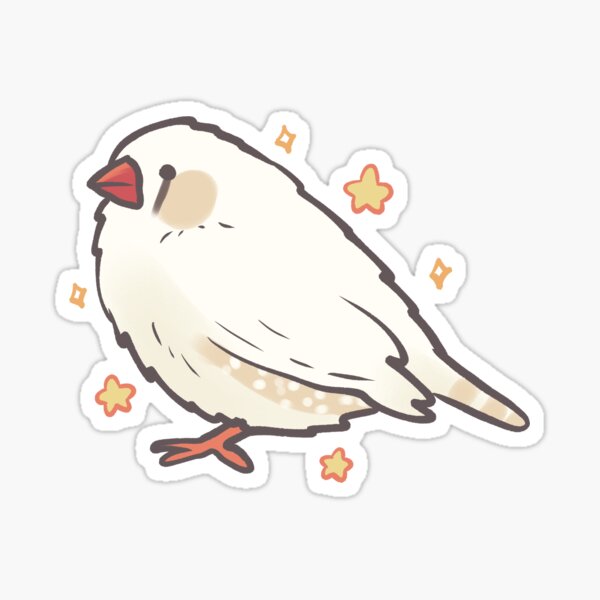 Item preview, Cute White Zebra Finch  designed and sold by Artofmayara.
