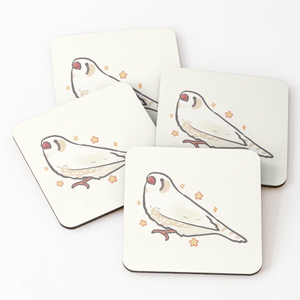 Item preview, White Zebra Finch illustration  designed and sold by Artofmayara.