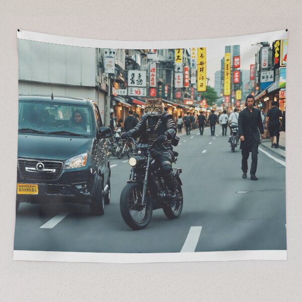 Item preview, Tokyo Samurai Cat - Cyberpunk Tokyo 11 designed and sold by Michael Capparelli.