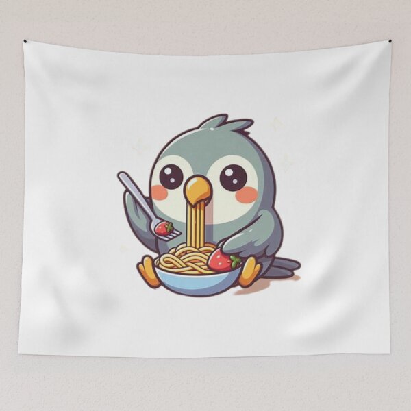 Item preview, parrot eating spaghetti designed and sold by Eternalski.