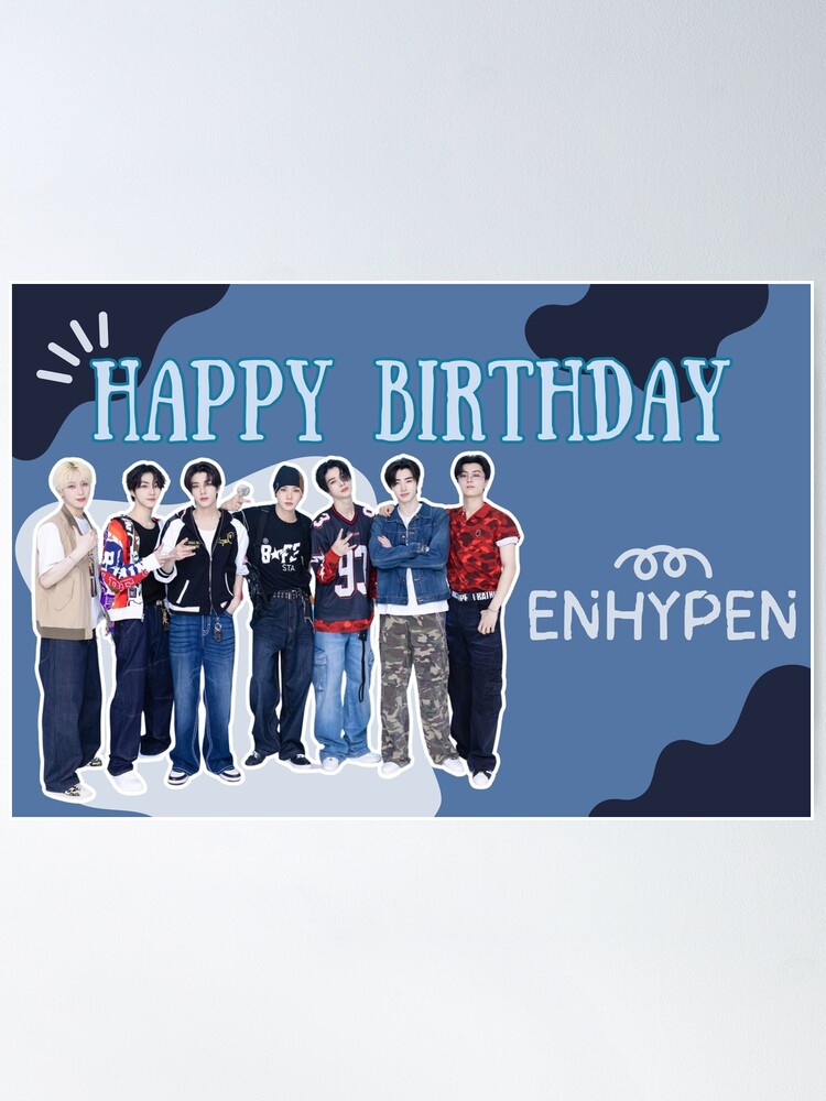 Poster Enhypen Kpop Sur Toile 30 X 45 Cm - Impression Haute Qualité, Sans Cadre, Décoration Chambre Ou Bureau