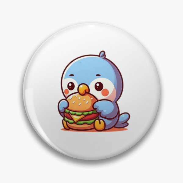Item preview, parrot eating burger designed and sold by Eternalski.