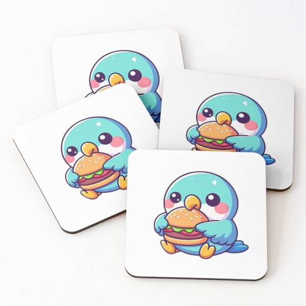 Item preview, parrot eating burger designed and sold by Eternalski.