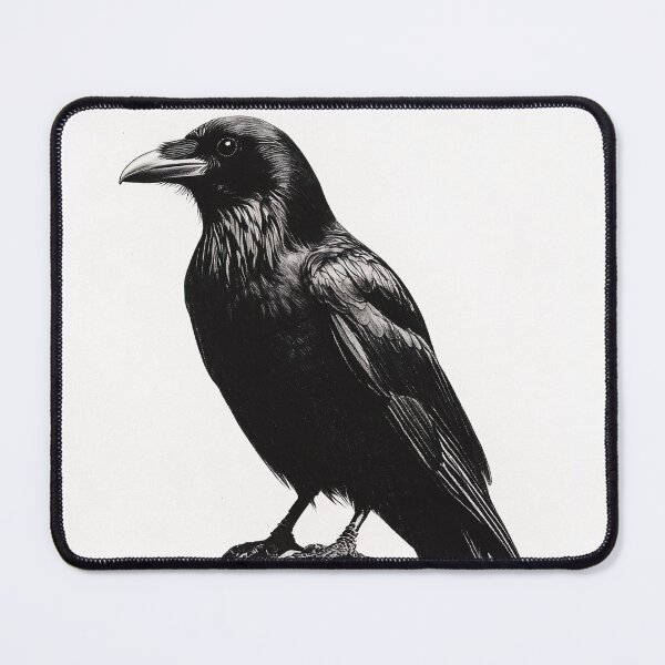 Item preview, Black and white Raven pencil drawing designed and sold by Pencil-Art.