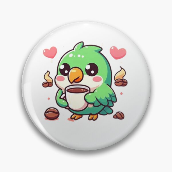 Item preview, parrot with coffee designed and sold by Eternalski.