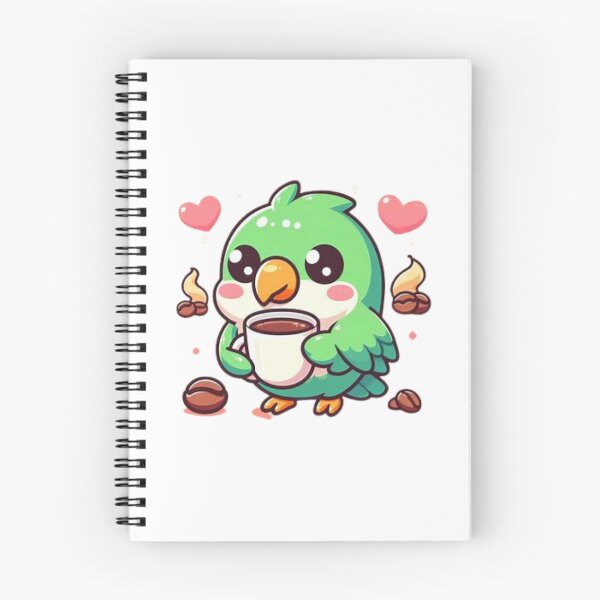 Item preview, parrot with coffee designed and sold by Eternalski.