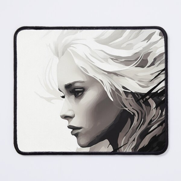 Item preview, Daenerys targaryen portrait black & white. designed and sold by onespin.