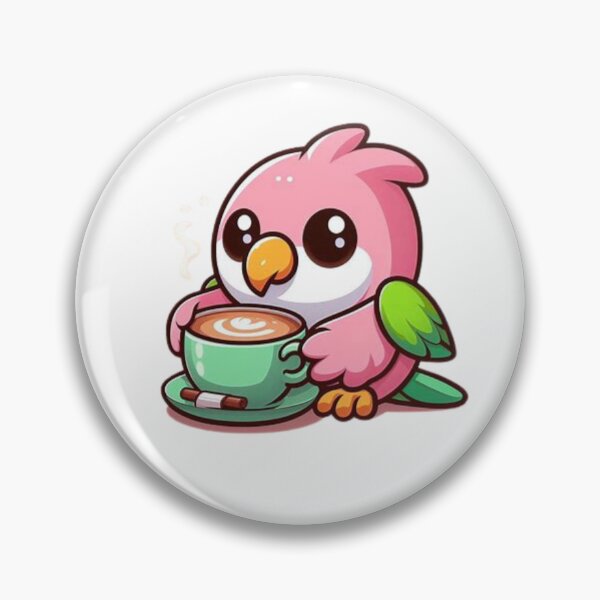 Item preview, parrot with coffee designed and sold by Eternalski.