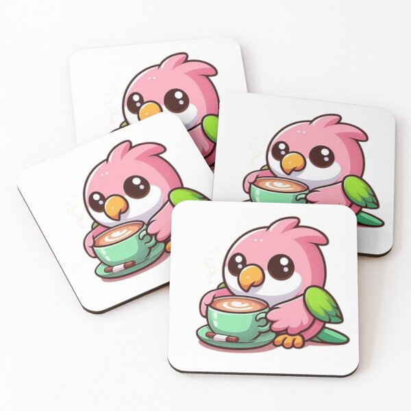 Item preview, parrot with coffee designed and sold by Eternalski.