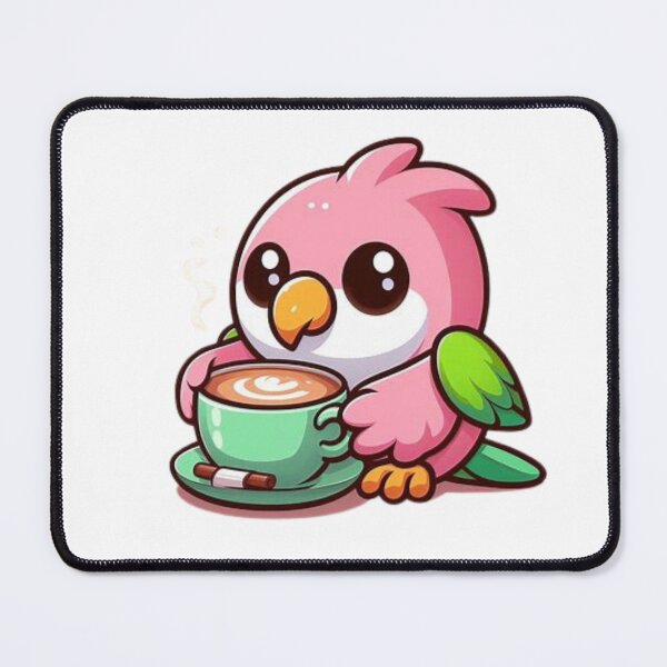 Item preview, parrot with coffee designed and sold by Eternalski.