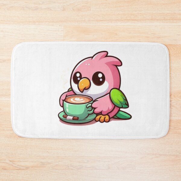 Item preview, parrot with coffee designed and sold by Eternalski.