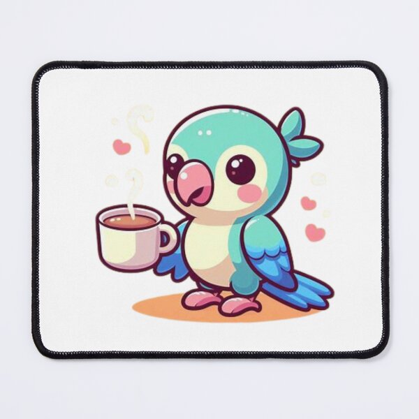 Item preview, parrot with coffee designed and sold by Eternalski.
