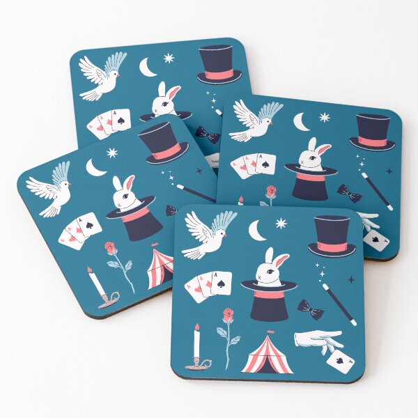 Item preview, magician items: rabbit in hat, rose, cards, dove designed and sold by burbura.