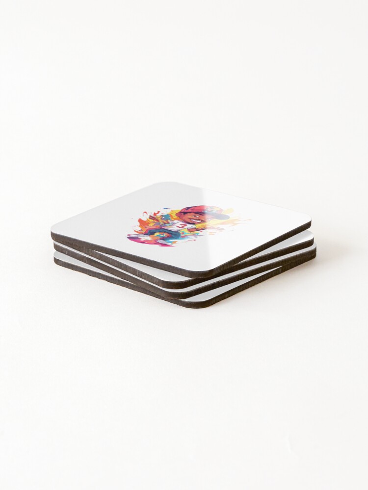 Thumbnail 4 of 5, Coasters (Set of 4), Chance The Rapper as Cartoon designed and sold by Ragil-Studio.