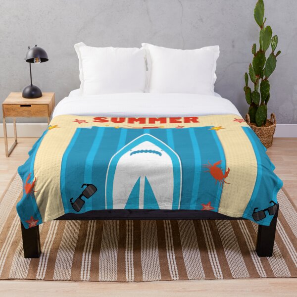 Item preview, Toalla de playa de verano con diseño de tiburón designed and sold by RealMDesigns.