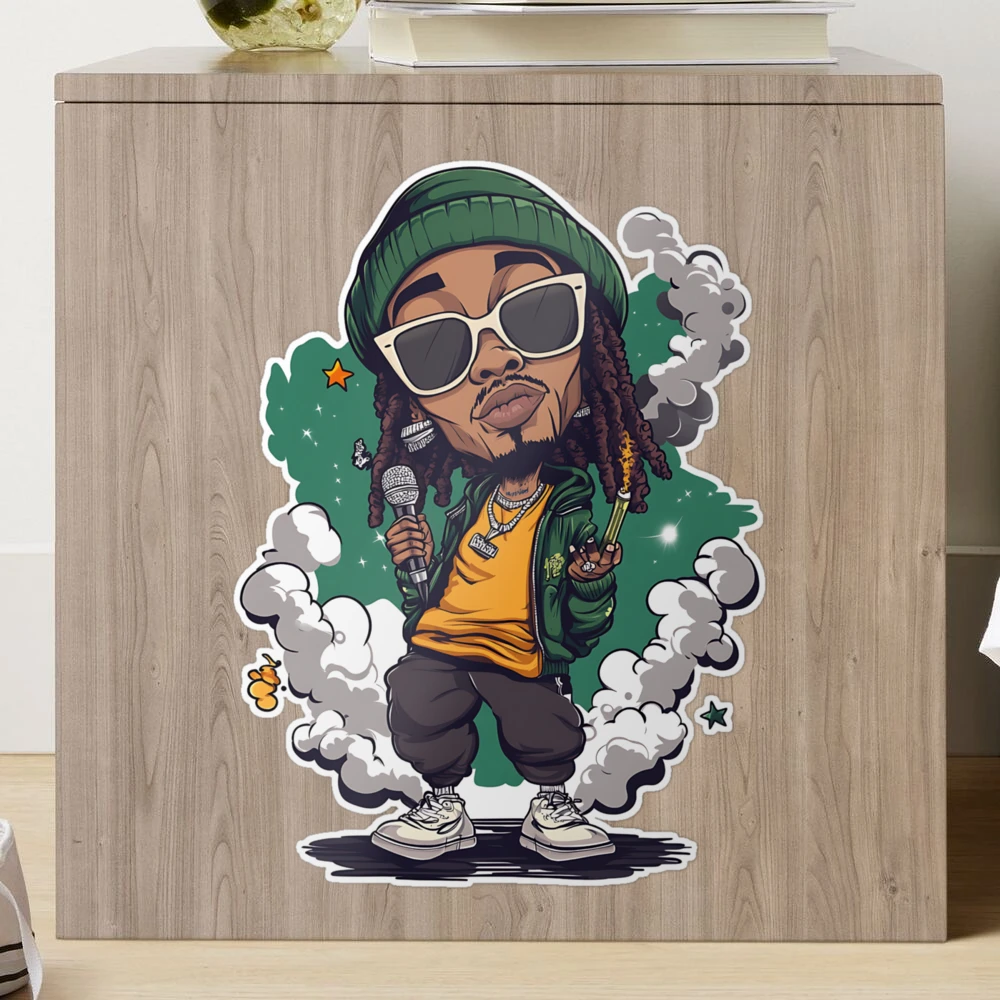 や6個Wiz Khalifa ステッカー カートゥーンスタイル Wiz Khalifa as Cartoon