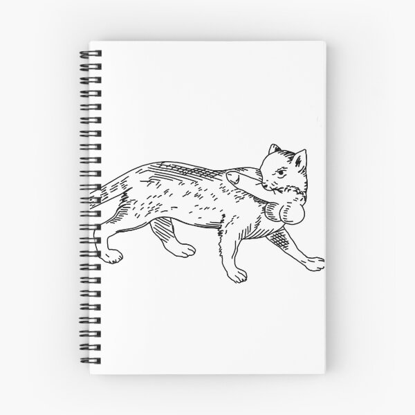 Item preview, Weird Medieval Cat art print "Flaisch macht Flaisch" designed and sold by elinaarbidane.