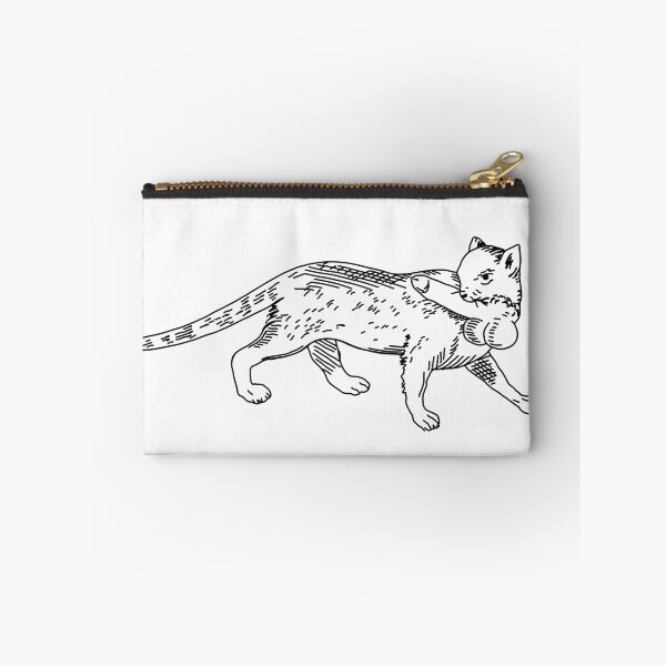 Item preview, Weird Medieval Cat art print "Flaisch macht Flaisch" designed and sold by elinaarbidane.
