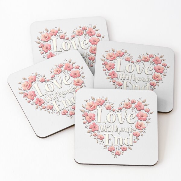 Item preview, Love Without An End - Hearts and Pink Flowers designed and sold by ThreeftlyPicks.